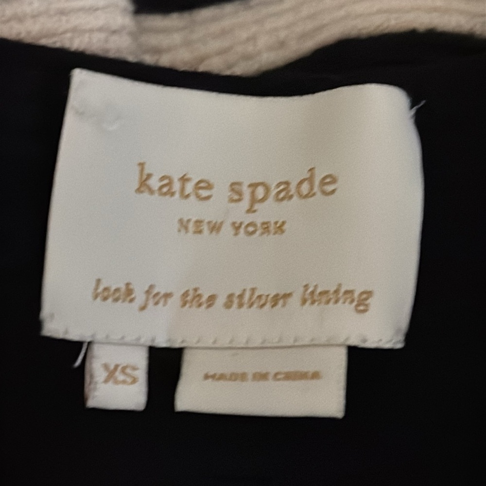 Kate Spade‎ Sandra 100% Wool Ribbed Mini Dress Striped Black White Size XS Party - Picture 9 of 12